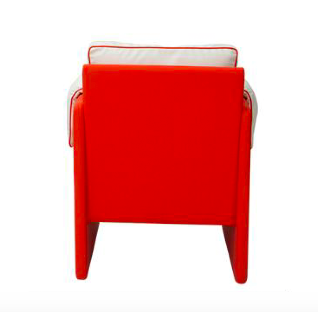 Moderner Lounge-Sessel in Rot und Weiß – Stilvoll & Bequem