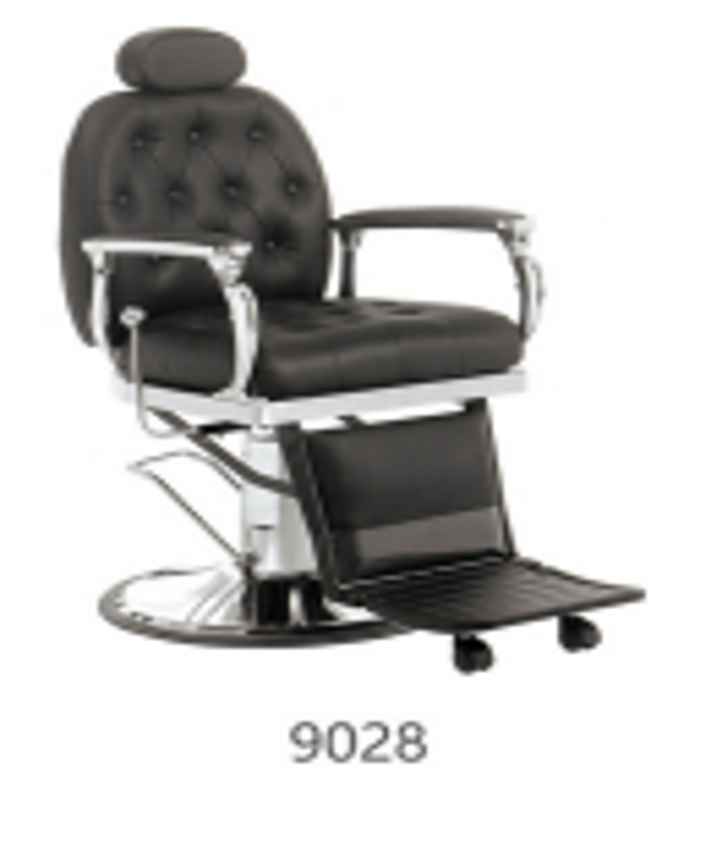 Klassischer Barberstuhl – Schwarz mit Chrom-Finish