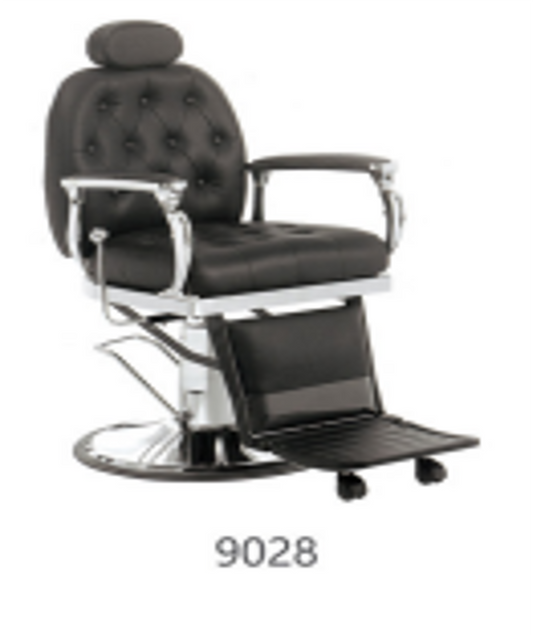 Classic Barber Chair – Black with Chrome Finish